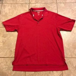 Red Adidas polo shirt